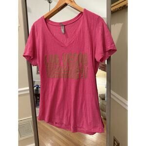 Las Vegas Pink White T Shirts Large/XLarge